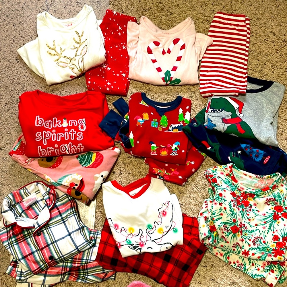 Girls Christmas Outfit and Pajama Bundle